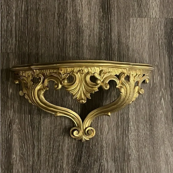 Vintage Italian Floating Wall Shelf Ledge Mount Ornate Florentine - Picture 2 of 9